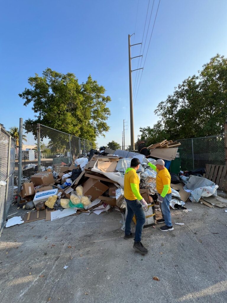 Professional team providing junk removal miami, handling residential and commercial items